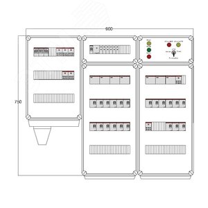 Щит управления электрообогревом DEVIbox HS 21x3400 D330 (в комплекте с терморегулятором и датчиком температуры) (DBS143) - DEVIbox