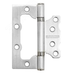 Петля дверная накладная без врезки 2шт, АЛЛЮР 100х75 2BB SCP хром матовый - ПТК