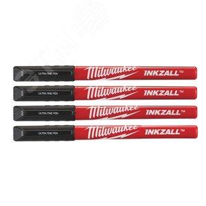 Ручки INKZALL Fine Tip Черные (4шт) (48223164) - Milwaukee