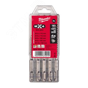 Набор буров SDS+ MX4 (5шт) (4932352833) - Milwaukee