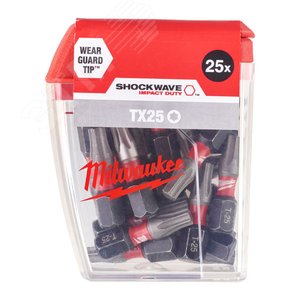 Насадка SHOCKWAVE TX25 25 мм (25шт) (4932430880) - Milwaukee