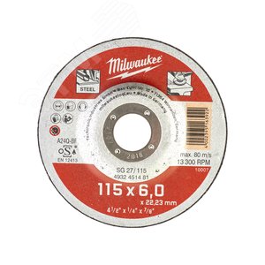 Диск шлифовальный SG27/115X6 - 1шт (4932451481) - Milwaukee