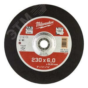 Диск шлифовальный по металлу SG 27/230х6 1шт (4932451483) - Milwaukee