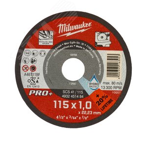 Диск отрезной SCS 41/115x1 PRO+ 1шт (4932451484) - Milwaukee