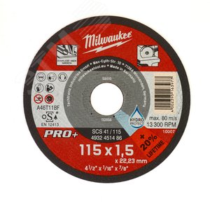 Диск отрезной SCS 41/115х1.5 PRO+ 1шт (4932451486) - Milwaukee