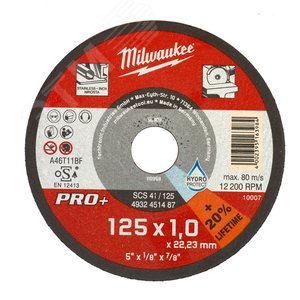 Диск отрезной SCS 41/125х1 PRO+ 1шт (4932451487) - Milwaukee