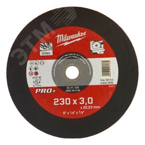 Диск отрезной SC 41/230х3 мм PRO+ 1шт (4932451494) - Milwaukee