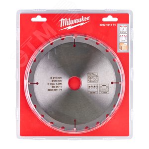 Диск для циркулярной пилы 210х30х24Z (4932464174) - Milwaukee