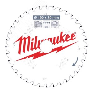 Диск пильный для циркулярной пилы по дереву 190x30x1.6x36 скошенные зубья (4932471301) - Milwaukee