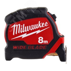 Рулетка Премиум с широким полотном 8м - Milwaukee
