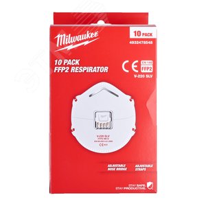 Респиратор с клапаном FFP2 (10шт) (4932478548) - Milwaukee