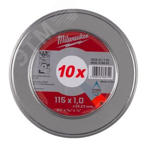Диск отрезной SCS 41/115x1 PRO+ 10шт в металлическом боксе (4932478997) - Milwaukee
