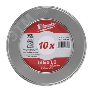Диск отрезной SCS 41/125x1 PRO+ 10шт в металлическом боксе (4932478998) - Milwaukee