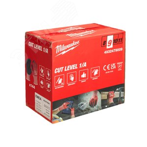 Перчатки с уровнем сопротивления порезам 1 L/9 (упаковка - 144 пар) (4932479009) - Milwaukee