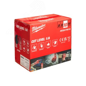 Перчатки с уровнем сопротивления порезам 1 XL/10 (упаковка - 144 пар) (4932479010) - Milwaukee