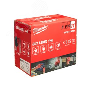 Перчатки с уровнем сопротивления порезам 1 XXL/11 (упаковка - 144 пар) (4932479011) - Milwaukee