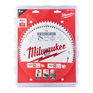 Набор пильных дисков 254 мм 60T/80T (упаковка - 2 шт.) (4932479576) - Milwaukee