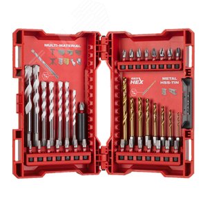 Набор бит и сверл SHOCKWAVE - 39 предмета (дисплей - 6 шт.) (4932479854) - Milwaukee