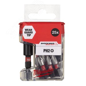 Насадка Milwaukee PH2 25мм (упаковка - 25 шт.) (дисплей - 5 шт.) (4932479856) - Milwaukee
