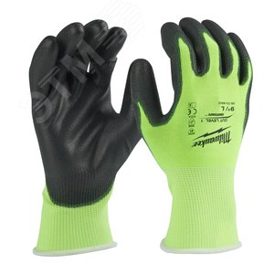 Перчатки защитные Hi-Vis Cut level (Хай Виз Кат Левел) 1/A, L/9 - Milwaukee