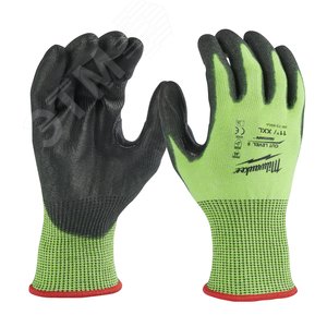 Перчатки защитные Hi-Vis Cut level (Хай Виз Кат Левел) 5/E, XXL/11 - Milwaukee