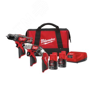 Набор инструментов М12 ВPP3А-202В (Li-Ion2Ач) (4933441225) - Milwaukee