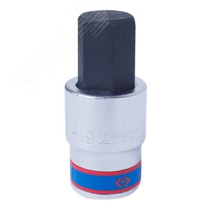 Насадка (бита) торцевая 1/2‘, HEX, 19 мм, L = 60 мм (402519) - King Tony