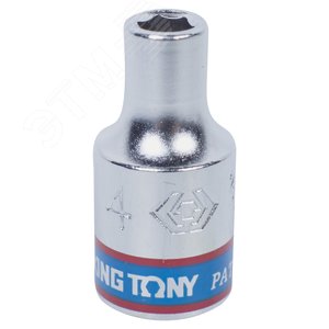 Головка торцевая стандартная шестигранная 1/4', 4 мм - King Tony