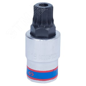 Насадка (бита) торцевая 1/2', SPLINE, M18, L = 66 мм, с отверстием - King Tony