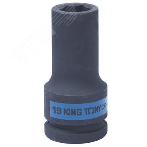 Головка торцевая ударная глубокая шестигранная 3/4', 19 мм - King Tony