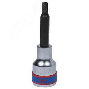 Насадка (бита) торцевая 1/2‘, TORX, T30, L = 80 мм, с отверстием (403730) - King Tony