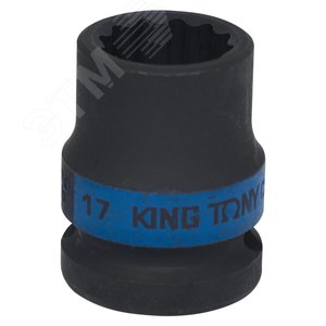 Головка торцевая ударная двенадцатигранная 1/2', 17 мм - King Tony
