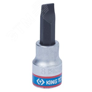 Насадка (бита) торцевая 3/8‘, Slotted, 1,2х8 мм, L = 50 мм (302208) - King Tony