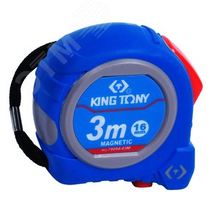 Рулетка измерительная 3 м, магнитный крюк - King Tony