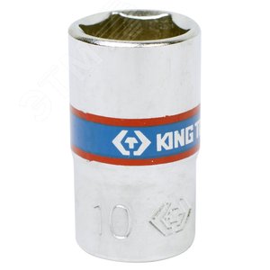 Головка торцевая стандартная шестигранная 1/4', 10 мм - King Tony