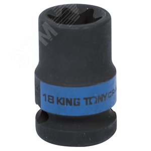 Головка торцевая ударная TORX Е-стандарт 1/2', E18, L = 38 мм - King Tony