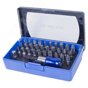 Набор вставок (бит) 1/4', TORX, HEX, PZ, PH, SLOT, 32 предмета - King Tony