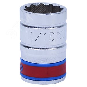 Головка торцевая стандартная двенадцатигранная 1/2', 11/16', дюймовая - King Tony