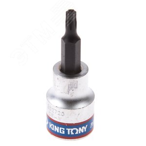 Насадка (бита) торцевая 3/8‘, TORX, T20, L = 50 мм, с отверстием (302720) - King Tony