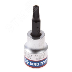Насадка (бита) торцевая 3/8‘, TORX, T27, L = 50 мм, с отверстием (302727) - King Tony