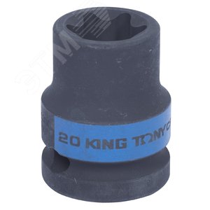 Головка торцевая ударная TORX Е-стандарт 1/2', E20, L = 38 мм - King Tony