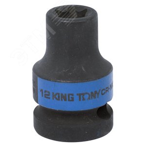 Головка торцевая ударная TORX Е-стандарт 1/2', E12, L = 38 мм - King Tony