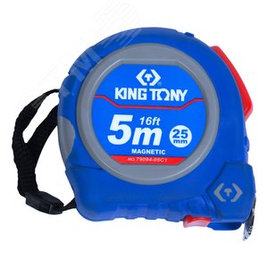 Рулетка измерительная 5 м, магнитный крюк - King Tony