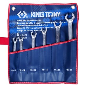 Набор разрезных ключей, 8-22 мм, 6 предметов - King Tony