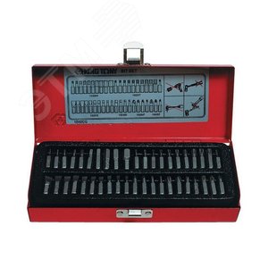 Набор вставок (бит) 1/4', TORX, HEX, PZ, PH, SLOT, 42 предмета - King Tony