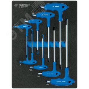 Набор ключей TORX L-тип, ложемент, 8 предметов - King Tony
