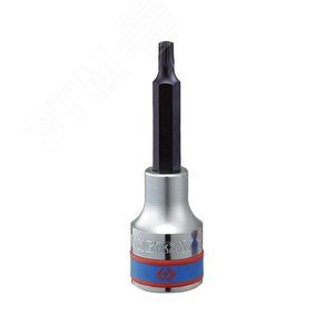Насадка (бита) торцевая 1/2‘, TORX, T40, L = 80 мм, с отверстием (403740) - King Tony
