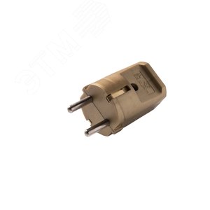 Кабельная вилка с защитным контактом, без защитной муфты 16A 2P+E 250V, золотой (1116130) - ABL