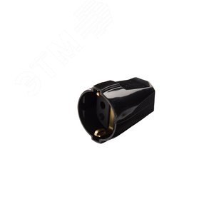 Кабельная розетка термопласт с защитным контактом 16A 2P+E 250V, чёрный (1176100) - ABL