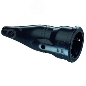 Кабельная резиновая розетка прямой ввод с мультизаземлением IP44 16A 2P+E 250V, чёрный (1479090) - ABL